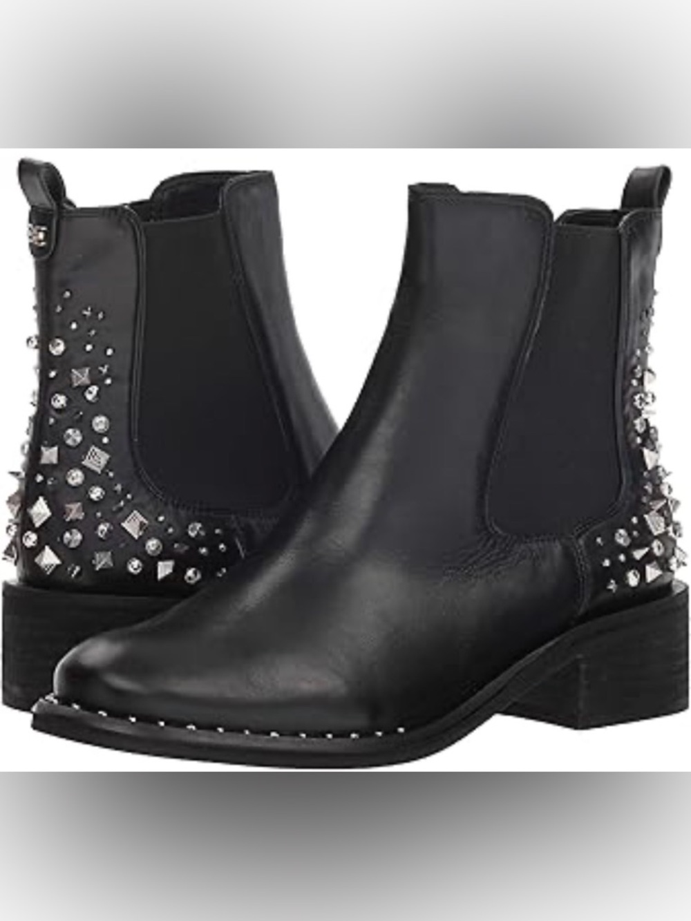 Sam Edelman Black Studded Chelsea Booties